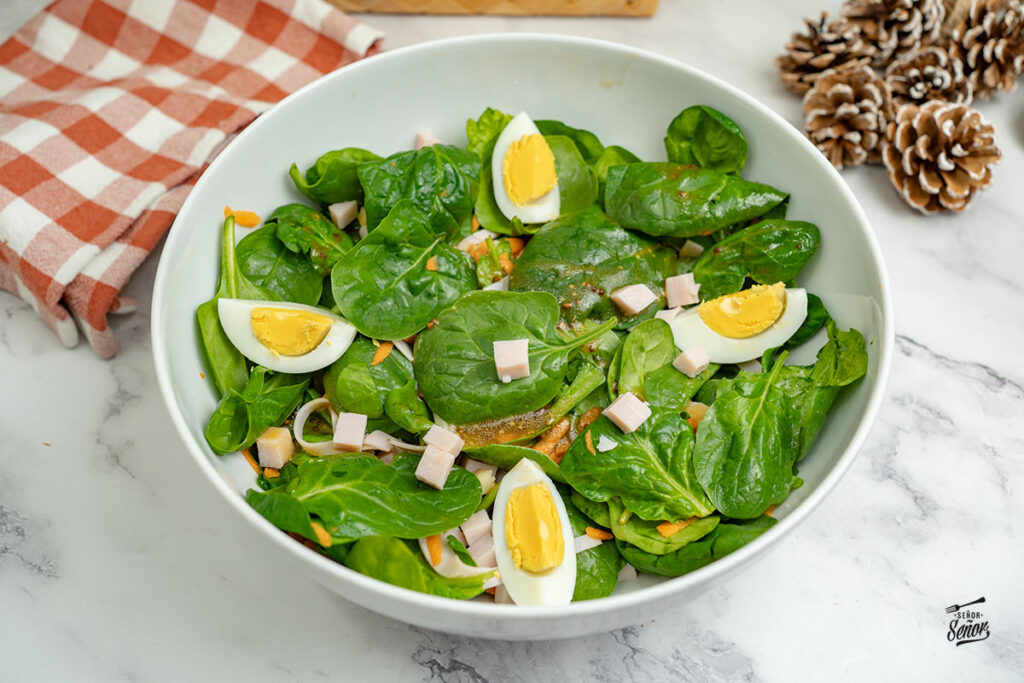 receta de ensalada de espinacas