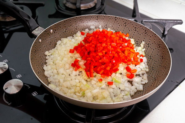 sofrito para hamburguesa de lentejas