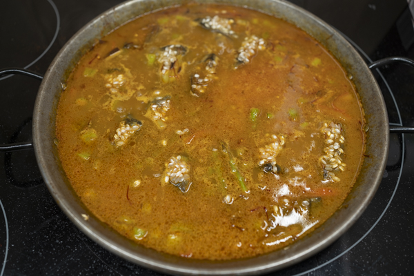 como hace una paella de verduras