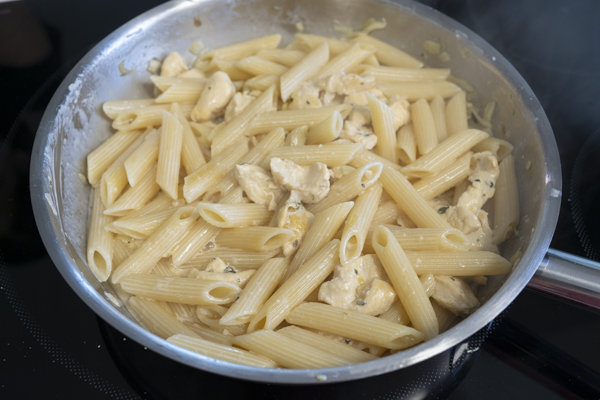 como hacer macarrones con pollo