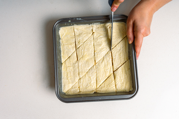 cortando baklava