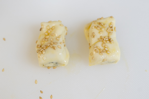 saladito de queso azul listos para hornear