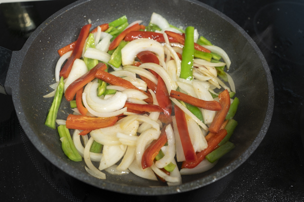 verdura para tacos de ternera